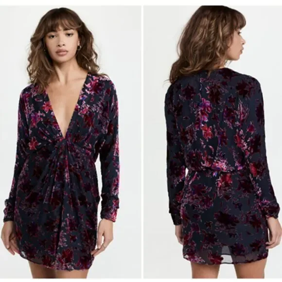 Rag & Bone Eloise Burnout Velvet Mini Dress - Picture 1 of 10